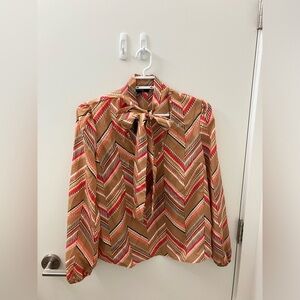 Forever 21 tie front satin shirt NWT